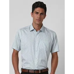 Van Heusen Men Spread Collar Floral Printed Cotton Slim Fit Formal Shirt-picture-40