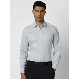 Van Heusen Men Spread Collar Geometric Printed Cotton Slim Fit Formal Shirt-picture-30
