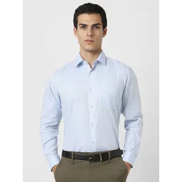 Van Heusen Men Spread Collar Geometric Printed Cotton Slim Fit Formal Shirt-picture-41