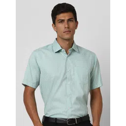 Van Heusen Men Spread Collar Geometric Printed Cotton Slim Fit Formal Shirt-image-44