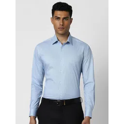 Van Heusen Men Spread Collar Micro Checked Cotton Slim Fit Formal Shirt-picture-31