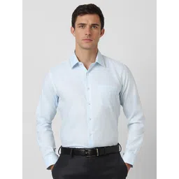 Van Heusen Men Spread Collar Self Design Cotton Slim Fit Formal Shirt-picture-43