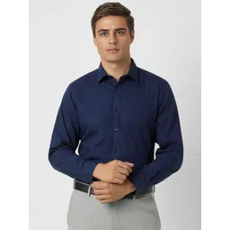 Van Heusen Men Spread Collar Solid Cotton Formal Shirt-picture-30
