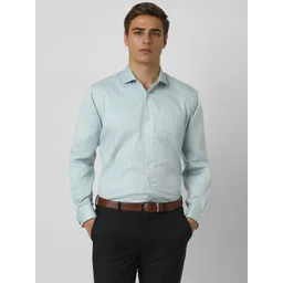 Van Heusen Men Spread Collar Solid Cotton Formal Shirt-picture-10