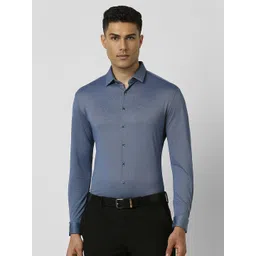 Van Heusen Men Spread Collar Solid Cotton Slim Fit Formal Shirt-picture-26