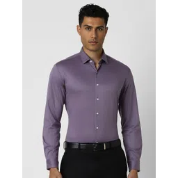 Van Heusen Men Spread Collar Solid Cotton Slim Fit Formal Shirt-picture-25