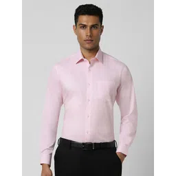 Van Heusen Men Spread Collar Solid Cotton Slim Fit Formal Shirt-picture-33