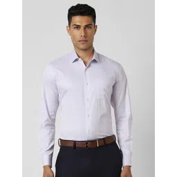 Van Heusen Men Spread Collar Solid Cotton Slim Fit Formal Shirt-picture-12