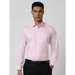 Van Heusen Men Spread Collar Solid Cotton Slim Fit Formal Shirt-picture-28