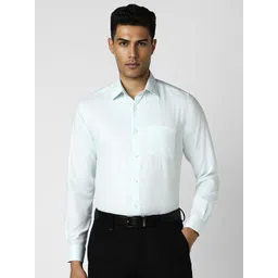 Van Heusen Men Spread Collar Solid Cotton Slim Fit Formal Shirt-picture-23