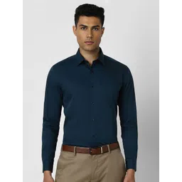 Van Heusen Men Spread Collar Solid Cotton Slim Fit Formal Shirt-picture-32