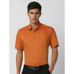 Van Heusen Men Spread Collar Solid Cotton Slim Fit Formal Shirt-picture-20