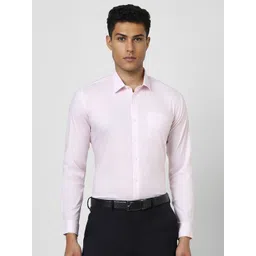 Van Heusen Men Spread Collar Solid Cotton Slim Fit Formal Shirt-picture-16