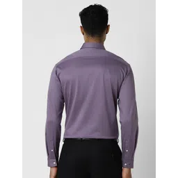 Van Heusen Men Spread Collar Solid Cotton Slim Fit Formal Shirt image 4