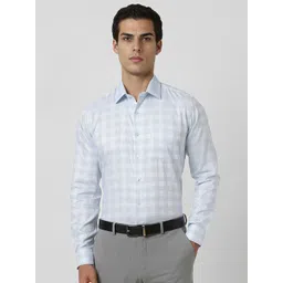 Van Heusen Men Spread Collar Tartan Checked Cotton Formal Shirt-picture-24