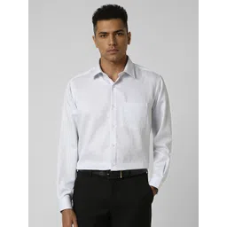 Van Heusen Men Spread Collar Textured Cotton Formal Shirt-picture-12