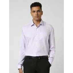 Van Heusen Men Spread Collar Textured Cotton Formal Shirt-picture-20