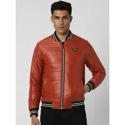 Van Heusen Men Stand Collar Solid Casual Padded Jacket-picture-32