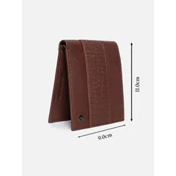 Van Heusen Men Textured Leather Two Fold Wallet image 4