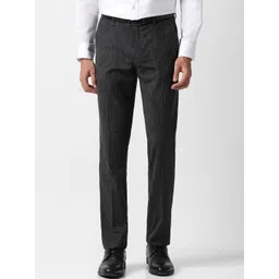 Van Heusen Men Textured Mid-Rise Slim Fit Formal Trousers-picture-22