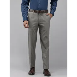 Van Heusen Men Textured Slim Fit Formal Trousers-picture-17