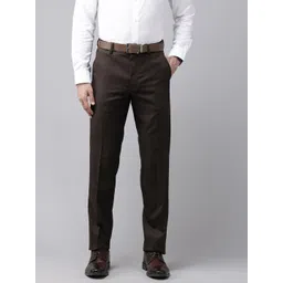 Van Heusen Men Textured Slim Fit Formal Trousers-picture-21
