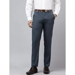 Van Heusen Men Textured Slim Fit Formal Trousers-picture-13