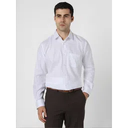 Van Heusen Men Vertical Striped Spread Collar Pure Cotton Formal Shirt-picture-10