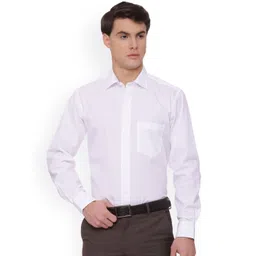 Van Heusen Men White Regular Fit Solid Formal Shirt-picture-36
