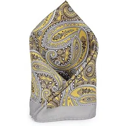 van heusen Men Yellow Print Party Pocket Square-picture-18