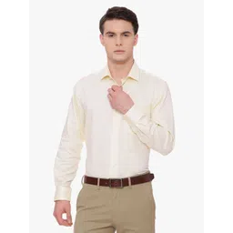 Van Heusen Men Yellow Regular Fit Solid Formal Shirt-picture-12