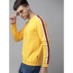Van Heusen Men Yellow Solid Sweatshirt-picture-39