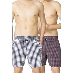 van heusen Men's Cotton Classic Regular Fit Checkered Boxers (Color & Print May Vary)-picture-40