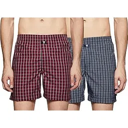 van heusen Men's Cotton Regular Fit Checkered Boxers (Color & Print May Vary)-picture-26