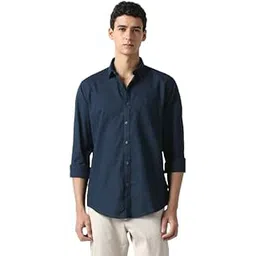 van heusen Men's Cotton Solid Slim Fit Casual Shirt-picture-22