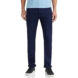 van heusen Men's Mid Rise Soild Premium Cotton Regular Fit Flat Front Casual Trouser Chinos-picture-14