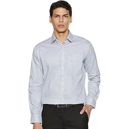 van heusen Men's Slim Fit Premium Business Formals 100% Cotton Print Shirt-picture-31