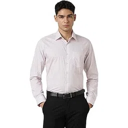 van heusen Men's Slim Fit Premium Business Formals 100% Cotton Print Shirt-picture-28