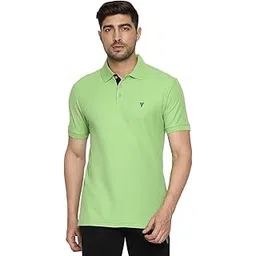 van heusen Men's Textured Regular Fit Polo Shirt-picture-18