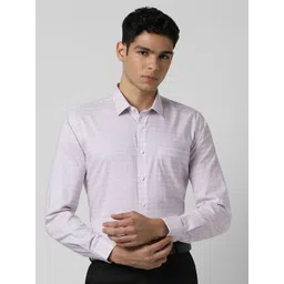 Van Heusen Micro Checked Long Sleeves Opaque Slim Fit Formal Shirt-picture-34