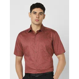 Van Heusen Micro Ditsy Printed Spread Collar Pure Cotton Formal Shirt-picture-32