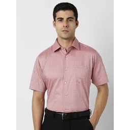 Van Heusen Micro Ditsy Printed Spread Collar Pure Cotton Shirt-picture-12