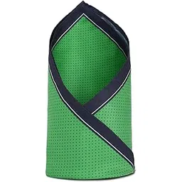 van heusen Microfiber Men Green Print Party Pocket Formal Square-picture-26