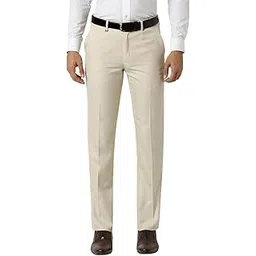 van heusen Mid Rise Solid Formal Trouser for Men|Slim Fit |Plain Formal Pants |Flexible Waistband |Stretchable Pants |-picture-13