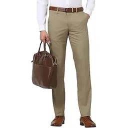 van heusen Mid Rise Solid Formal Trouser for Men|Slim Fit |Plain Formal Pants |Flexible Waistband |Stretchable Pants |-picture-44