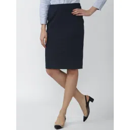 Van Heusen Navy Above Knee Skirt-picture-32