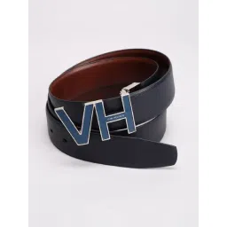Van Heusen Navy & Brown Leather Reversible Belt for Men-picture-13