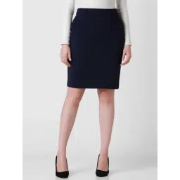 Van Heusen Navy Bodycon Skirt-picture-11