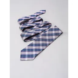 Van Heusen Navy Checked Tie-picture-37