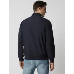 Van Heusen Navy Cotton Regular Fit Jacket image 3